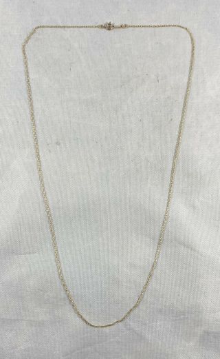 Vintage 10k Yellow Gold Chain Necklace.  5 Grams 18” Long