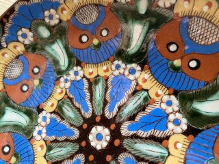 Vintage Thun Thoune Majolika Swiss Art Pottery Bowl Chrutmuster Owl Motif 10 