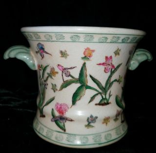 Hua Ping Tang Zhi Chinese Porcelain Planter/vase,  Colorful,  Vintage 1970s