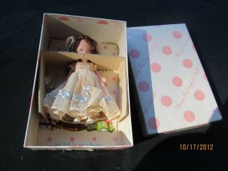 Vintage Nancy Ann Storybook Wee Doll W Box 85 Bridal Flower Girl 4 " Brunette