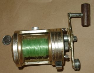 Vintage Shimano Triton Mark 2 Fishing Reel Downrigger Saltwater Bait Caster Gold