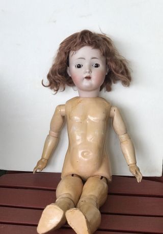Antique German Doll Mold 136 Bisque Head Composition Body 20”