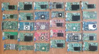 30 Vintage Ge Force,  Radeon,  Ati,  Nvidia,  Rage Agp Pci Isa Graphics Cards Scrap?