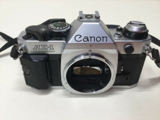 Canon Ae - 1 Program 35mm Slr Film Camera Silver - Vintage - Repair / Parts