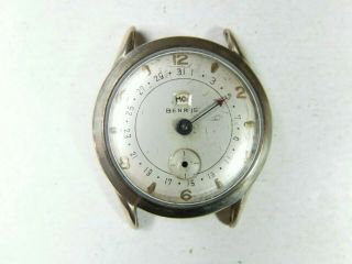 Vintage 17 J Benrus Swiss Model Ce 13 Pointer Day/date 1950s Watch 10k Gf Runs