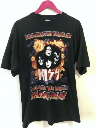 Vintage Kiss Alive 96/97 Tour You Wanted The Best You Got The Best T Shirt L