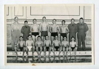 5 Vintage Photo Group Swimsuit Boys Swim Team Pool Snapshot