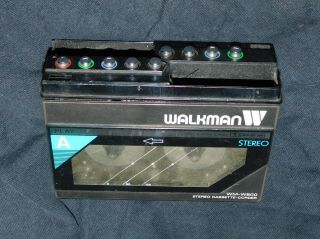 Vintage Sony Walkman Wm W800 Stereo Cassette Corder Recorder Hand Held Parts