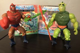 Motu Vintage Masters Of The Universe Whiplash And Clawful 100 Complete W Comic