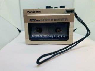 Vintage Panasonic Portable Cassette Player Recorder Model Rq - 383.