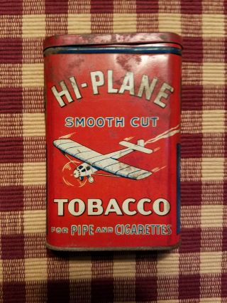 Vintage " Hi - Plane " Vertical Tobacco Tin,  Richmond,  Virginia