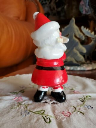 Vintage Christmas Kreiss Santa Claus Figurine Japan Candycane Stocking VHTF 2