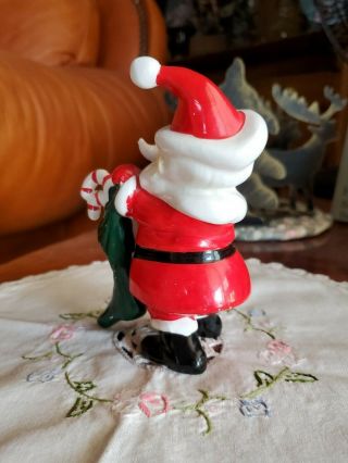 Vintage Christmas Kreiss Santa Claus Figurine Japan Candycane Stocking VHTF 3