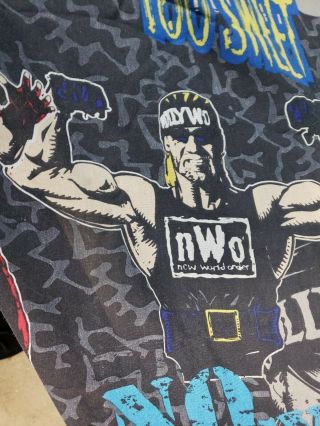 Vintage 1998 NWO WCW Flat Sheet Hollywood Hogan Macho Man Sting 88 x 60 TWIN 2