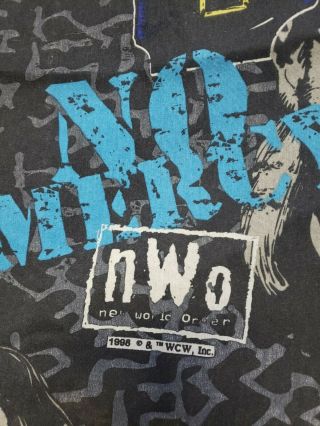 Vintage 1998 NWO WCW Flat Sheet Hollywood Hogan Macho Man Sting 88 x 60 TWIN 3