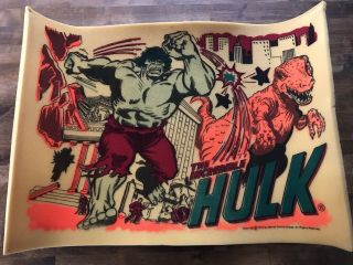 Vintage 1979 Incredible Hulk Foam Poster Mat Rare Marvel Devil Dinosaur