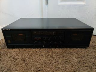 Vintage Sony Tc - Wr570 Stereo Dual Cassette Deck Serviced -