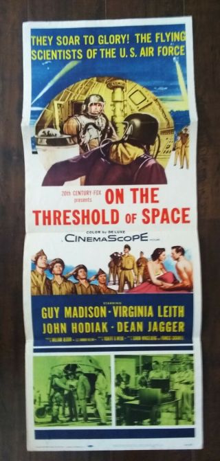On The Threshold Of Space Vintage Insert Poster 1956 14x36