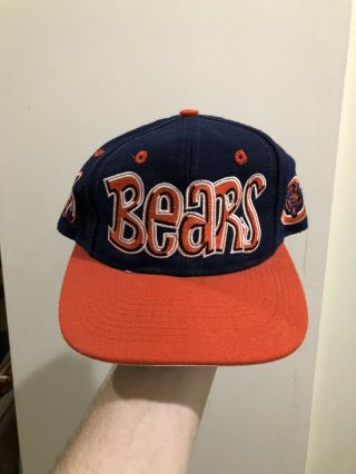 Vintage Chicago Bears Drew Pearson Graffiti Wool Snapback Hat Cap Sports Nfl