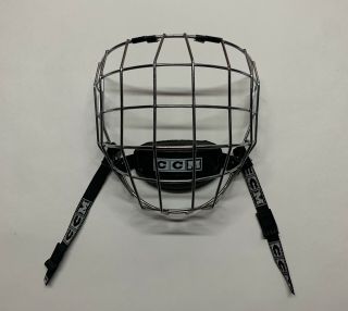 Vintage Ccm Fm 480 Chrome Face Mask Cage Hockey Size Large