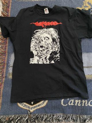 Vintage Carcass Death Metal Band T Shirt Xl Obituary Entombed Napalm