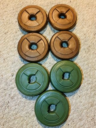 Vintage Sears,  Roebuck And Co.  Ted Williams 2.  5 Lb Weights (x7) = 17.  5 Total Lbs