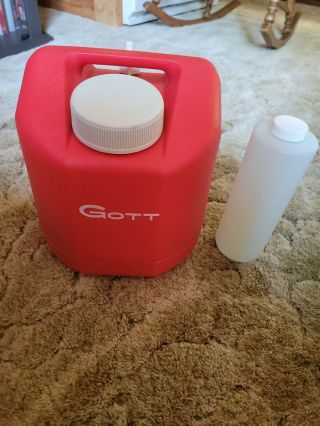 Vintage Gott Tip N Tap Red 5 Quart Water Jug Model 1505 Cooler,  Refreeze Bottle