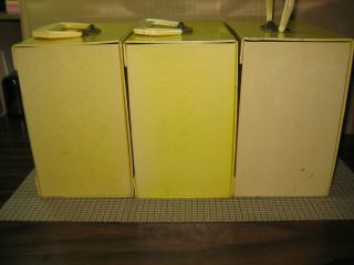 Vintage_ (3) _YELLOW VINYL_Record Totes_45 rpm records_Carry / Storage_ 6 - 13 - A 3