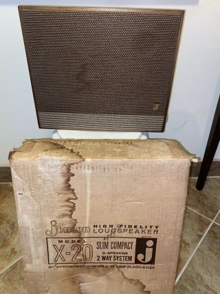 Vintage Jensen X - 20 High Fidelity Loudspeaker 2 Way 3 Speaker Slim Compact