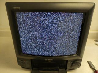 Sony Trinitron Kv - 13vm20 Tv / Vcr Combo Crt Retro Gaming Vintage Television