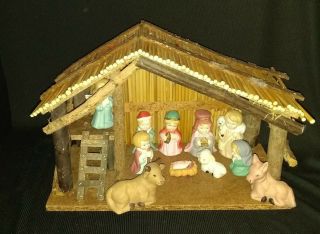 Rare Vintage 11 Piece Nativity Harder To Find Great For Christmas