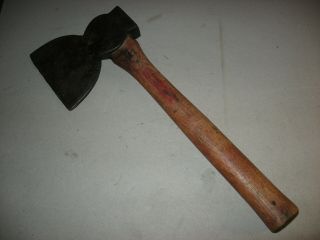 Vintage Signed Plumb Broad Head Hewing Hatchet Ax Tool With Numbered Handle