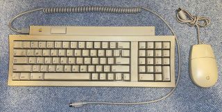 Vintage Apple Keyboard Ii Adb Desktop Bus M0487,  M2706 Bus Mouse Ii