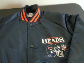 Chicago Bears Football Vintage Chalk Line Large Snap Up Nfl Jacket Made In Usa