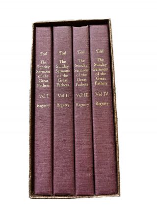 Vintage Box Set Sunday Sermons Of The Great Fathers By Toal/regnery Vol.  1 - 4.