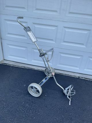 Vintage Bag Boy Automatic Golf Push Cart Spartan Automatic Made In Usa