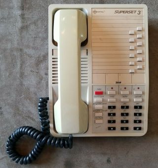 Vintage Beige Mitel Superset 3 Telephone 9173 - 000 - 021 - Na Rev.  B.  1 Business Phone