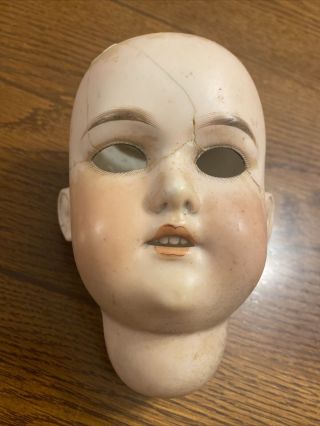 Antique German George Borgfeldt,  G.  B.  Bisque 6” Doll Head 1900s Repaired