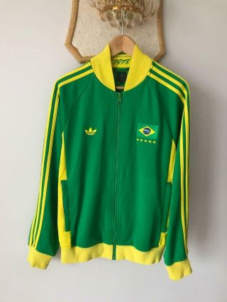 Brazil Brasil 1978 World Cup Retro Football Soccer Jacket Track Adidas Vintage