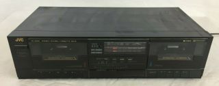 Vintage Jvc Td - W110 Stereo Double Cassette Tape Deck W/ Dolby B Noise Reduction