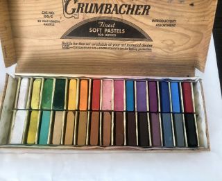 Vintage Grumbacher Soft Pastels 30 Half - Length Assortment 00/c