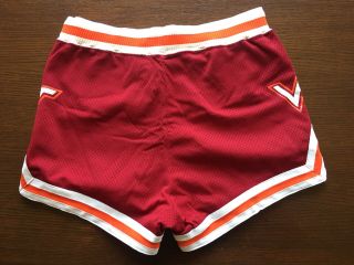 Virginia Tech Univ Hokies Basketball Shorts Uniform Trunks 36 Vintage Game Worn 3