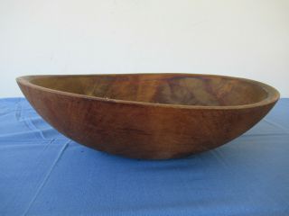 Antique Dough Bowl,  Large 13 " Out - Of - Round,  Vintage Wood Primitive Country