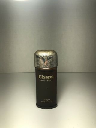 Vintage Mens Fragrance Ralph Lauren Chaps Cologne Splash 30 Ml 1 Oz - 95 Full Usa