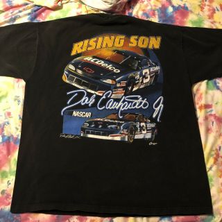 Vintage Nascar Dale Earnhardt Jr 3 Rising Son Black T Shirt Xl