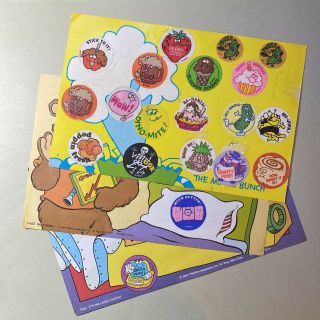 Vintage 80s Trend Scratch & Sniff Album Page Stickers,  Award Certificates
