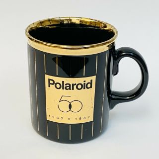 Rare Vtg Polaroid Camera 50th Anniversary 1937 - 1987 Collectible Mug England