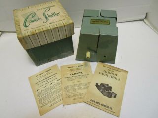 Vintage 1951 Ely Culbertson Canasta Shuffler W/box & Instructions,  Cards