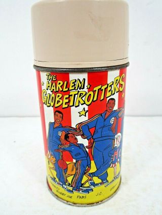 Vintage 1971 The Harlem Globetrotters Metal Thermos