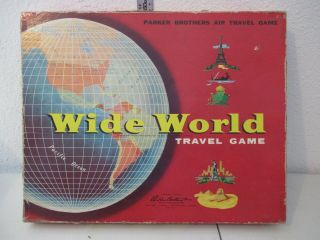 World Wide Travel Game Parker Brothers Vintage Game Complete 1957